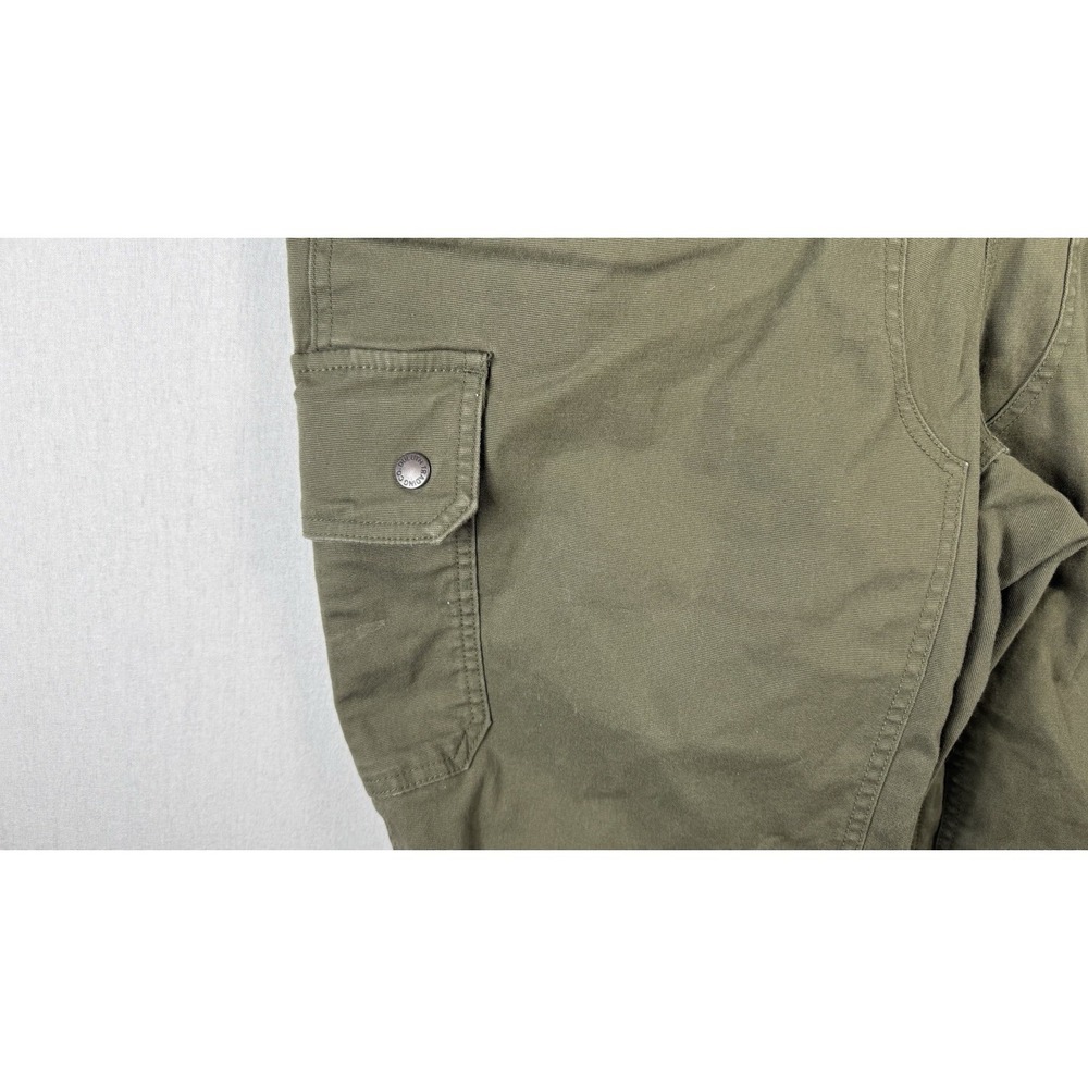 Duluth Trading Co DuluthFlex Fire Hose Bib Overalls Olive Green Womens XL-29 - Picture 5 of 11